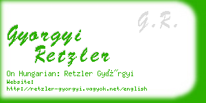 gyorgyi retzler business card